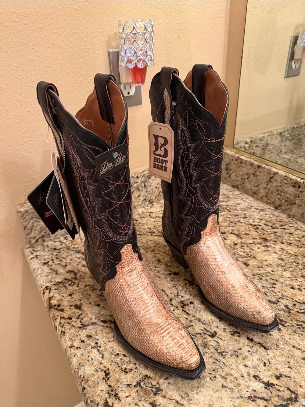 Brand new Dan Post snake skin boots